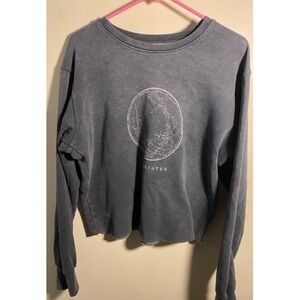 Hollister Women's Washed Gray Sweatshirt crewneck